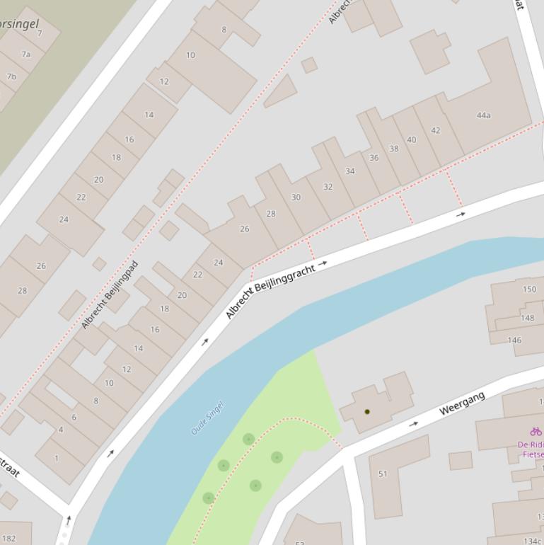 Kaart van de Albrecht Beijlinggracht.