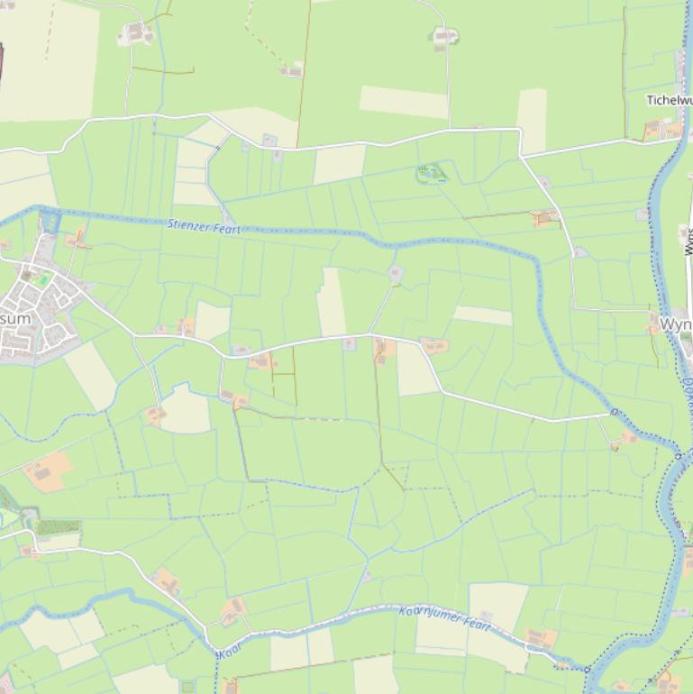 Kaart van  Aldlânsdyk.