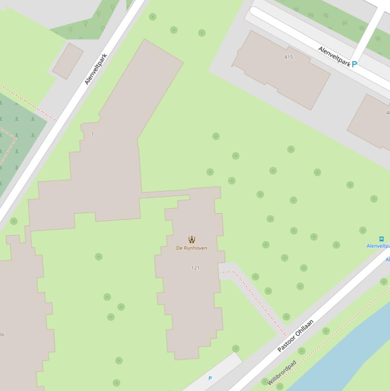 Kaart van het Alenveltpark.