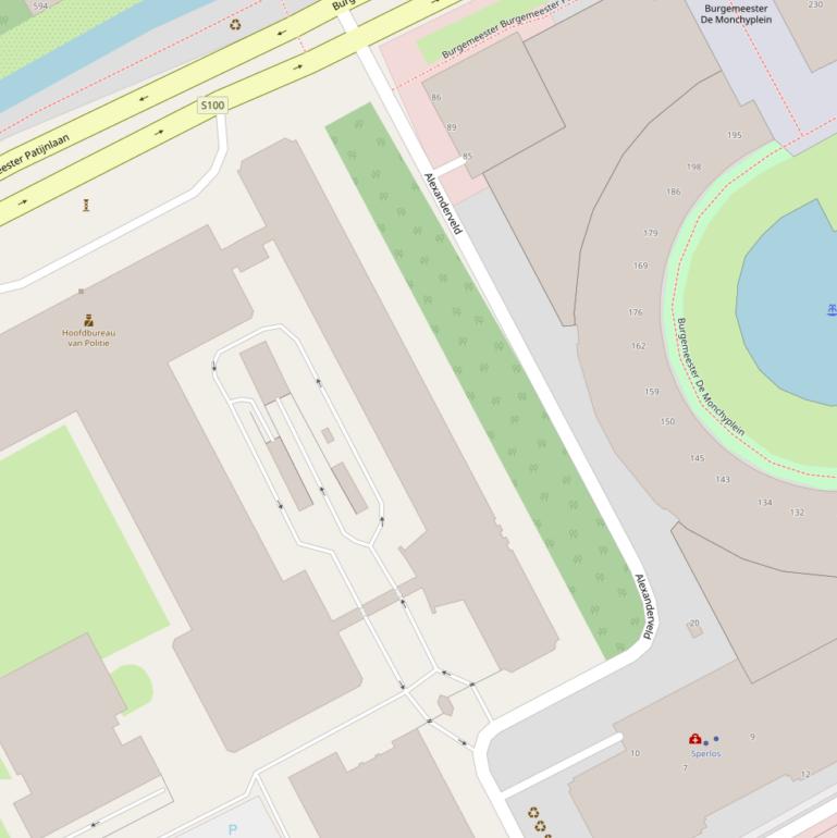 Kaart van het Alexanderveld.