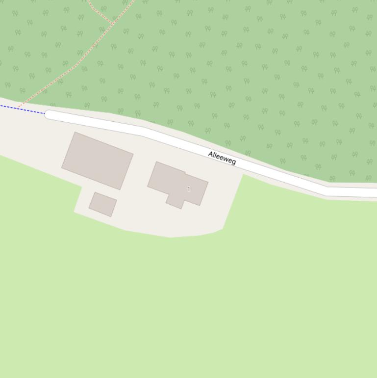 Kaart van de Alleeweg.