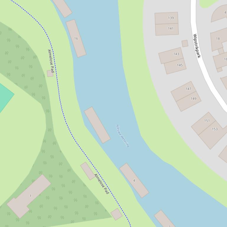 Kaart van  Almelose Pad.