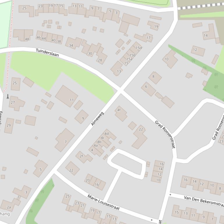 Kaart van de Almeweg.