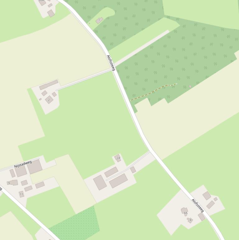 Kaart van de Alofssteeg.