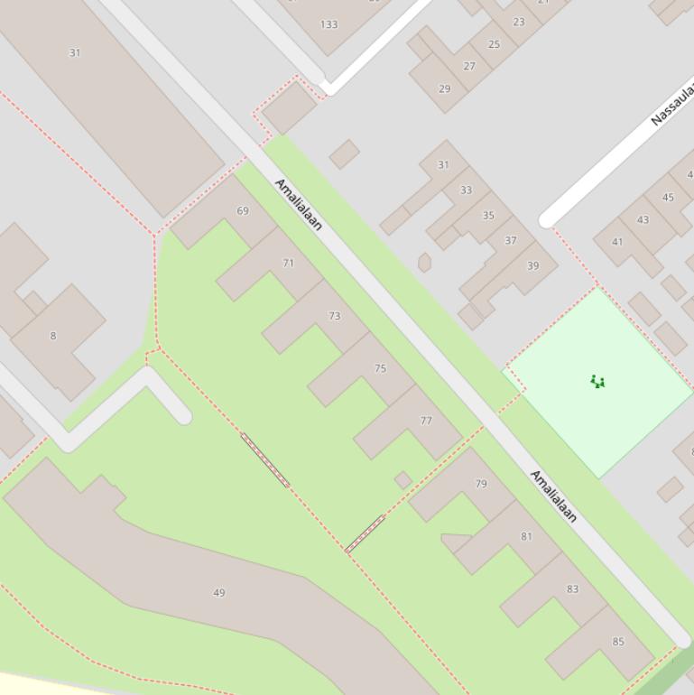 Kaart van de Amalialaan.