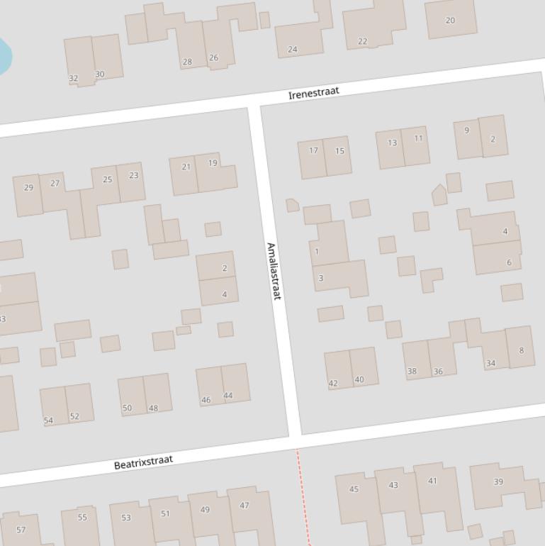 Kaart van de Amaliastraat.