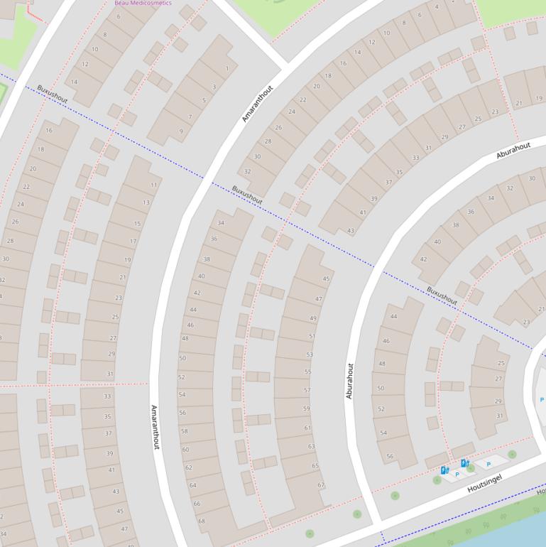 Kaart van  Amaranthout.