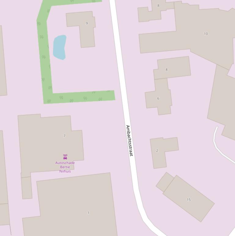 Kaart van de Ambachtsstraat.