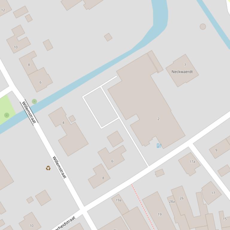 Kaart van de Ambachtstraat.