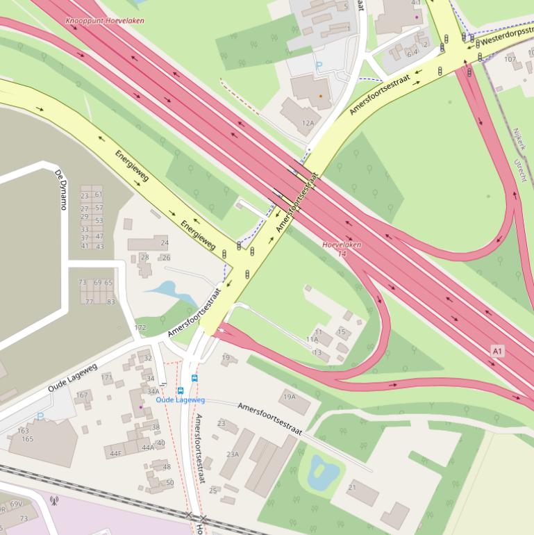 Kaart van de Amersfoortsestraat.
