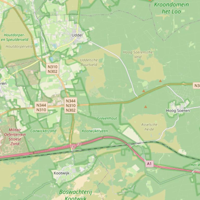 Kaart van de Amersfoortseweg.