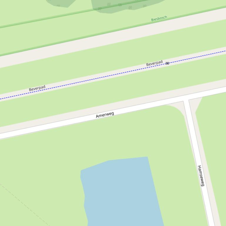 Kaart van de Amerweg.