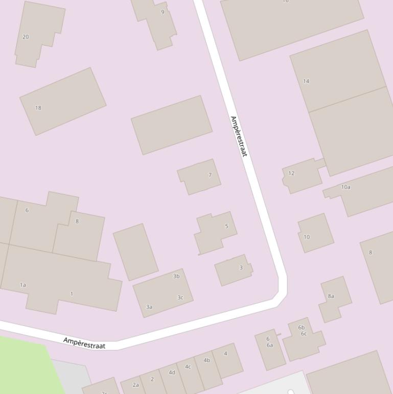 Kaart van de Ampèrestraat.