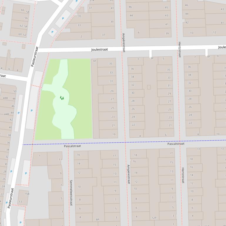 Kaart van de Ampèrestraat.