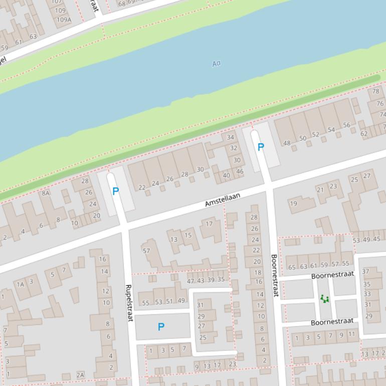 Kaart van de Amstellaan.
