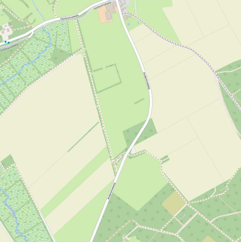 Kaart van de Anderenseweg.