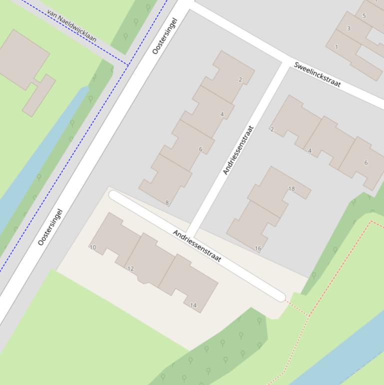 Kaart van de Andriessenstraat.