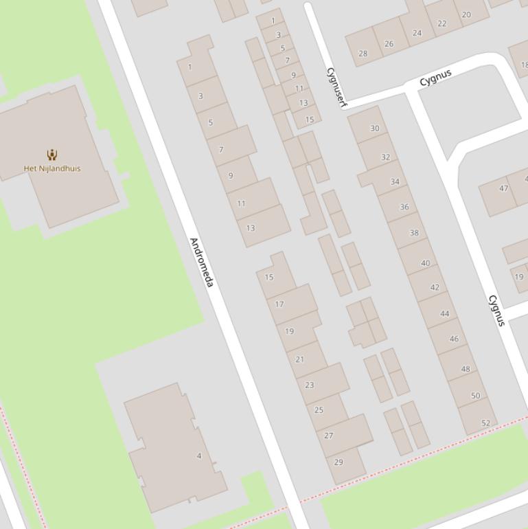 Kaart van  Andromeda.