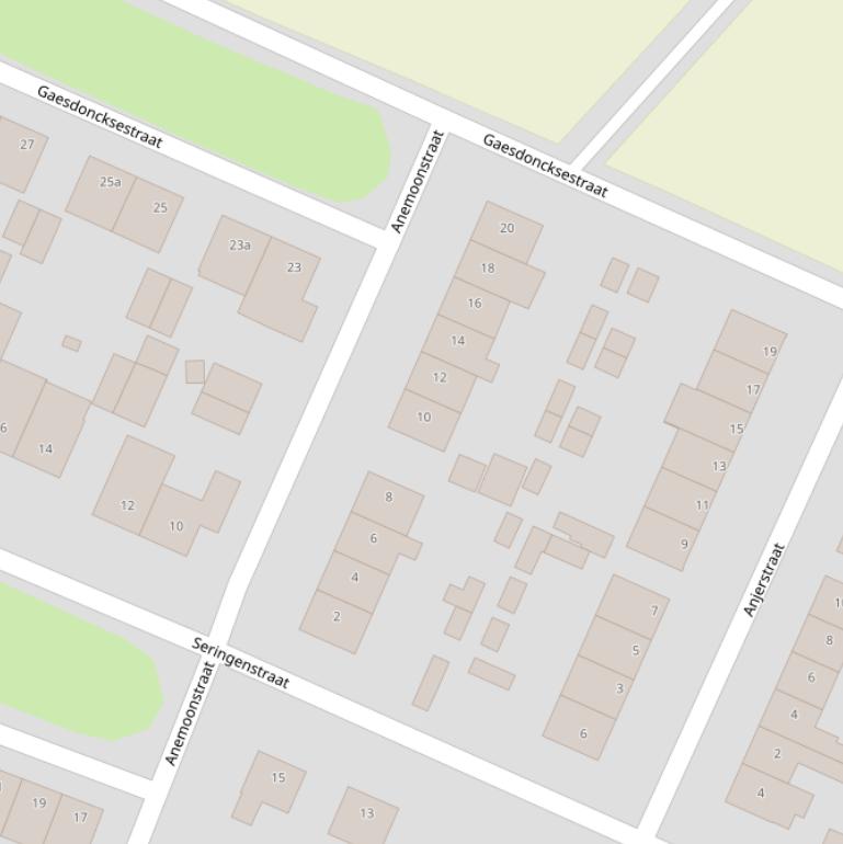 Kaart van de Anemoonstraat.