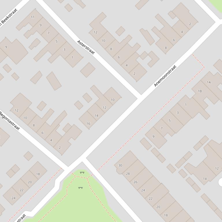 Kaart van de Anemoonstraat.