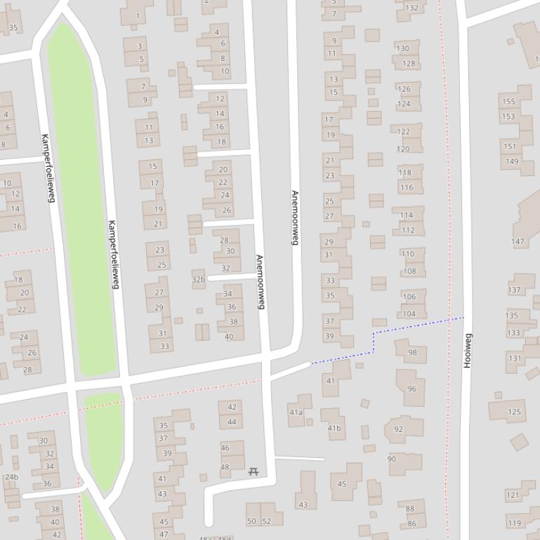 Kaart van de Anemoonweg.