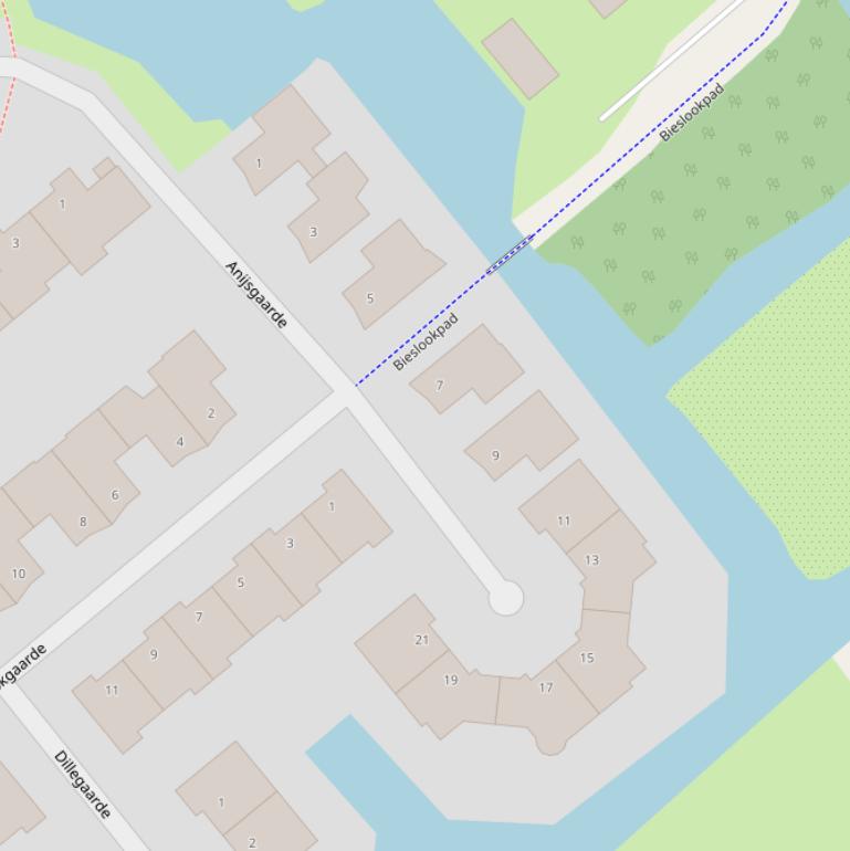 Kaart van  Anijsgaarde.