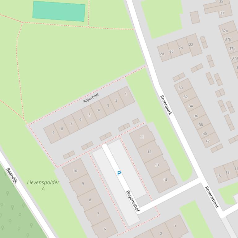 Kaart van de Anjerstraat.