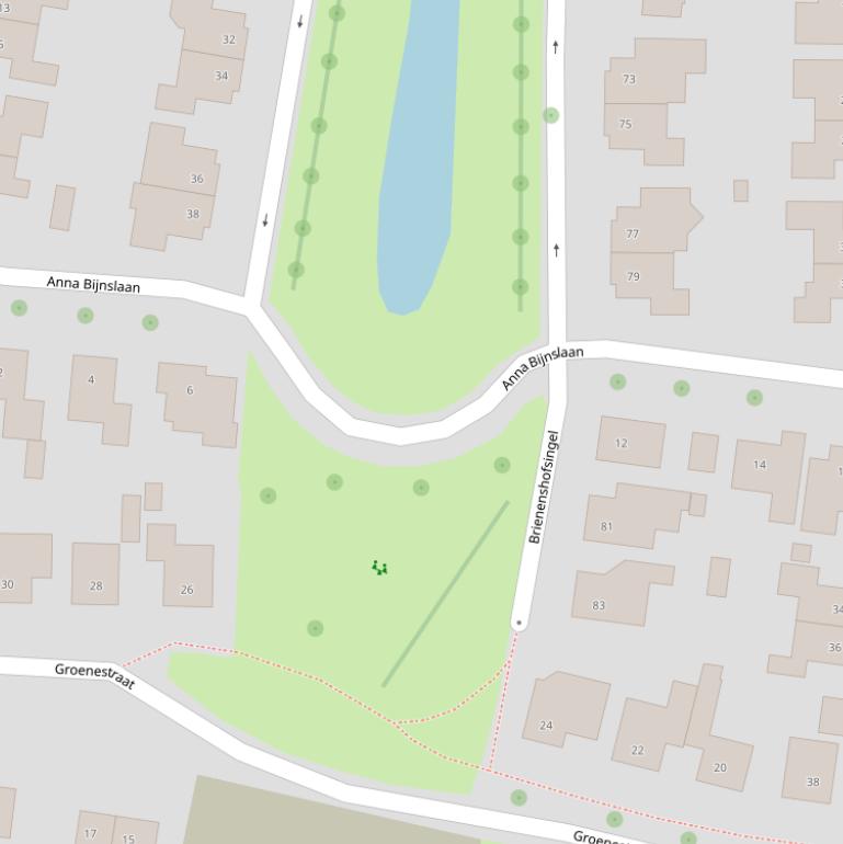 Kaart van de Anna Bijnslaan.