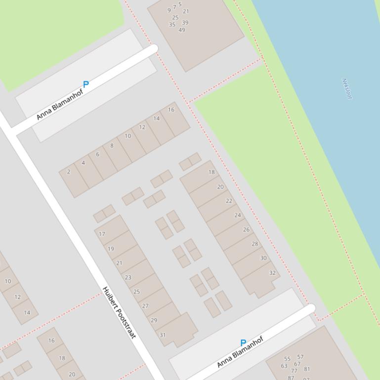 Kaart van de Anna Blamanhof.