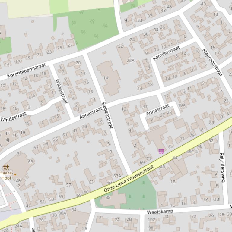 Kaart van de Annastraat.