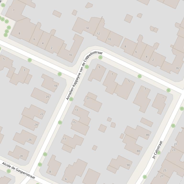 Kaart van  Annelien Kappeyne van de Coppellostraat.