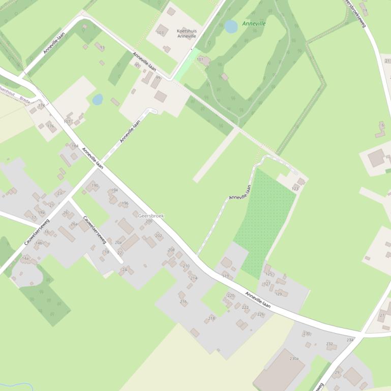 Kaart van de Anneville-laan.