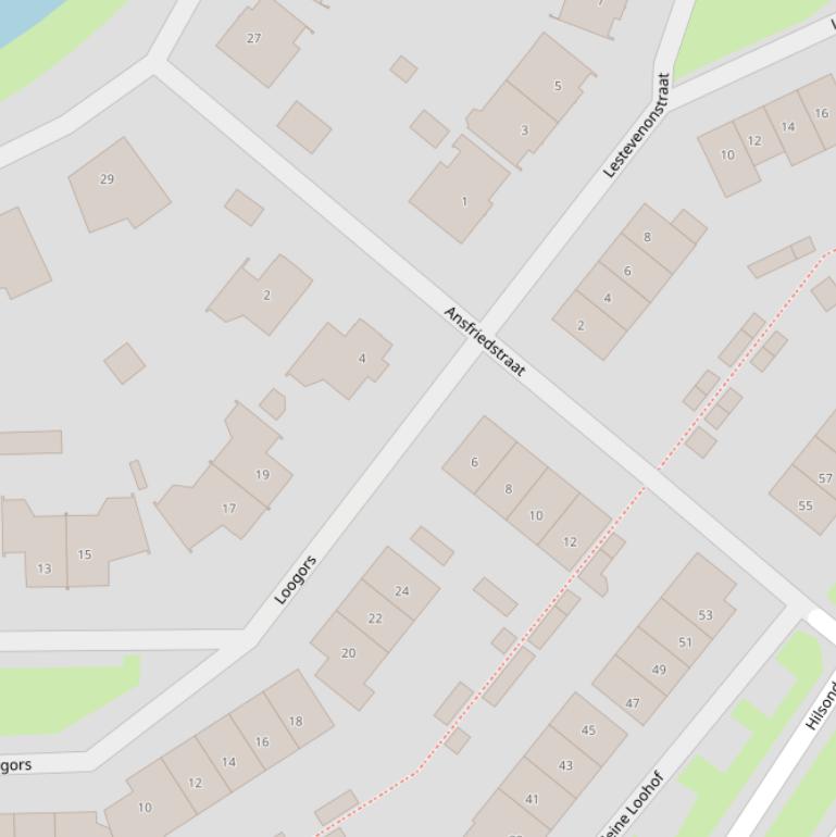 Kaart van de Ansfriedstraat.