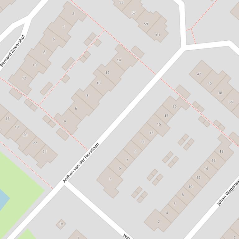 Kaart van de Anthon van der Horstlaan.