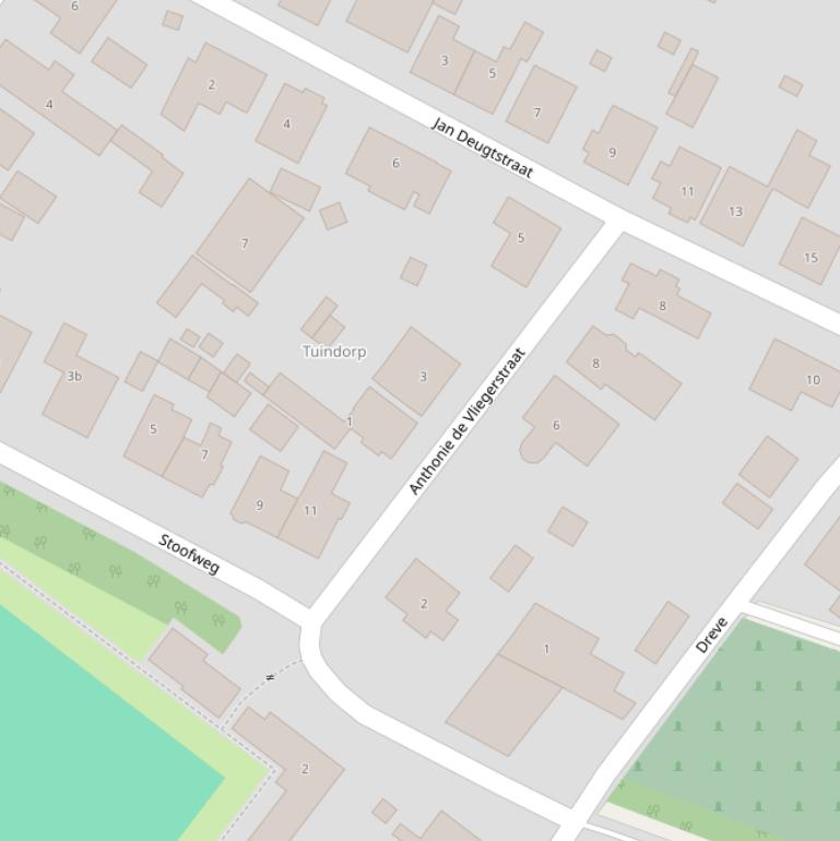 Kaart van  Anthonie de Vliegerstraat.