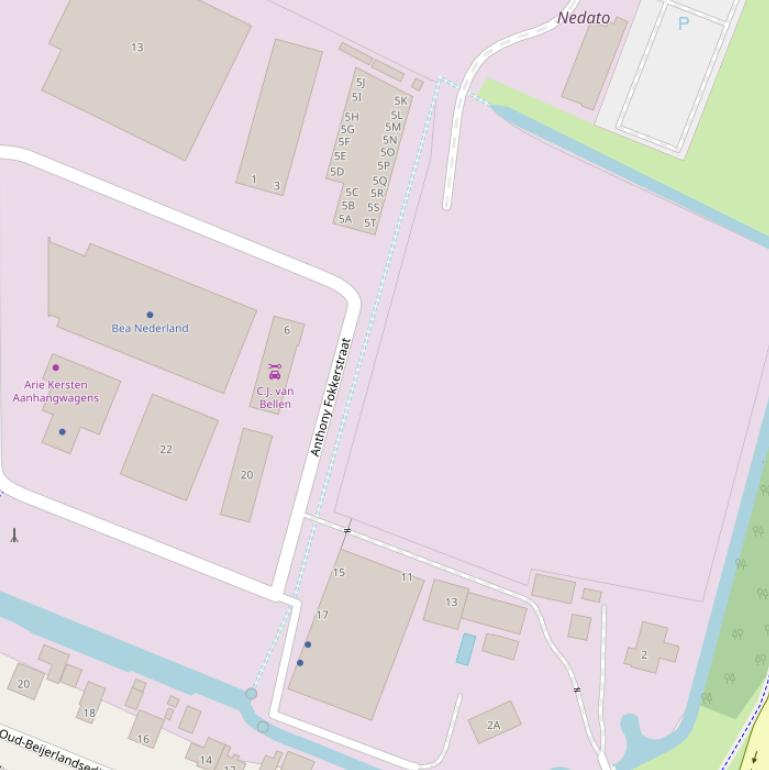 Kaart van de Anthony Fokkerstraat.