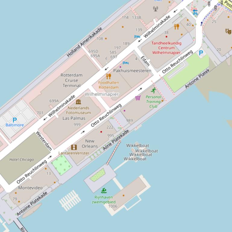 Kaart van de Antoine Platekade.