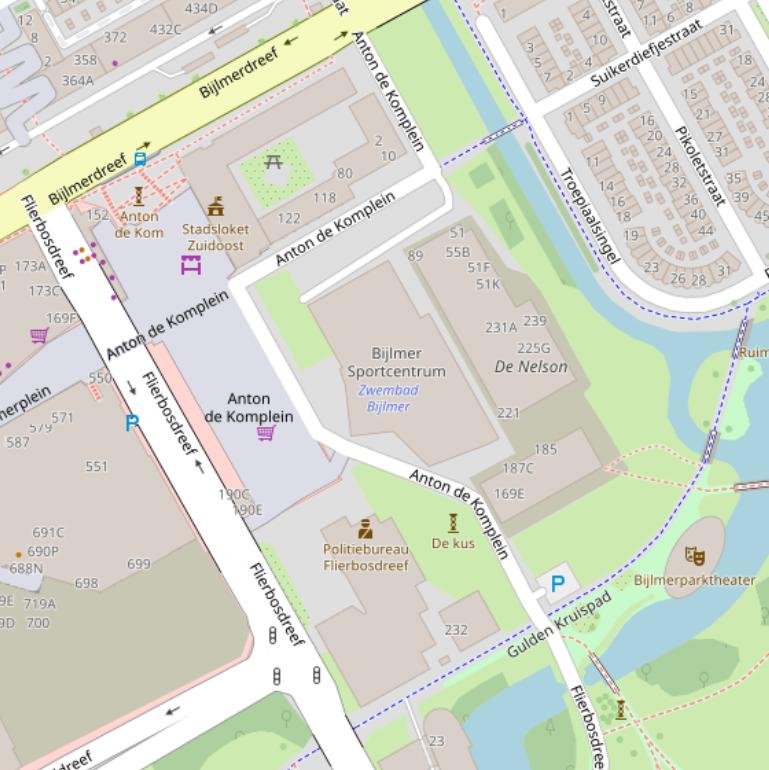 Kaart van  Anton de Komplein.