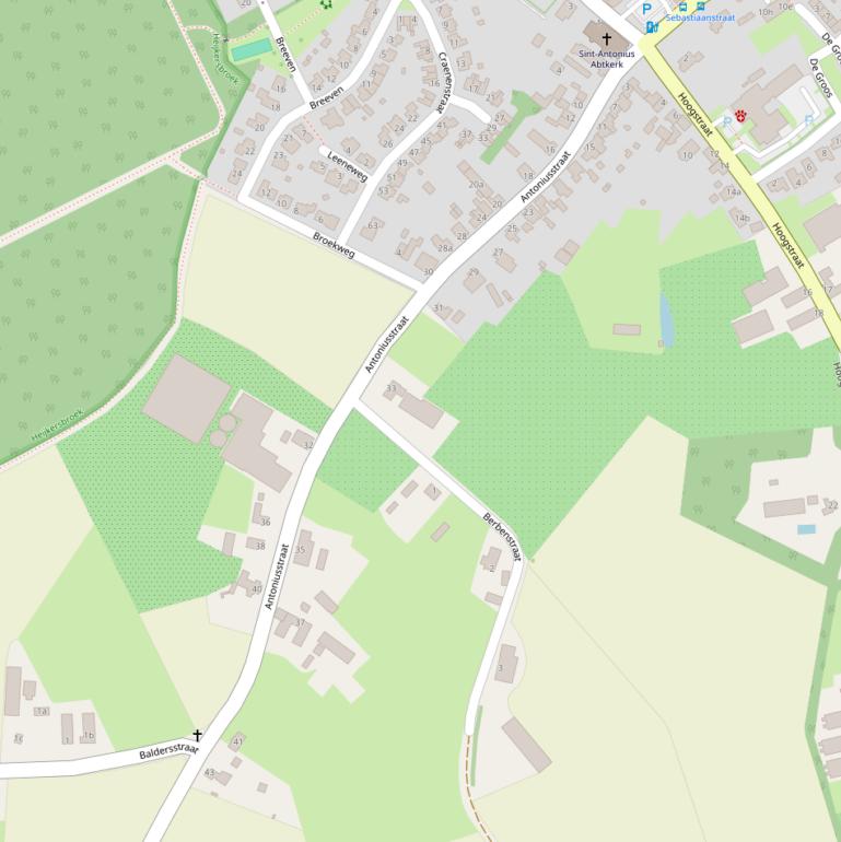 Kaart van de Antoniusstraat.