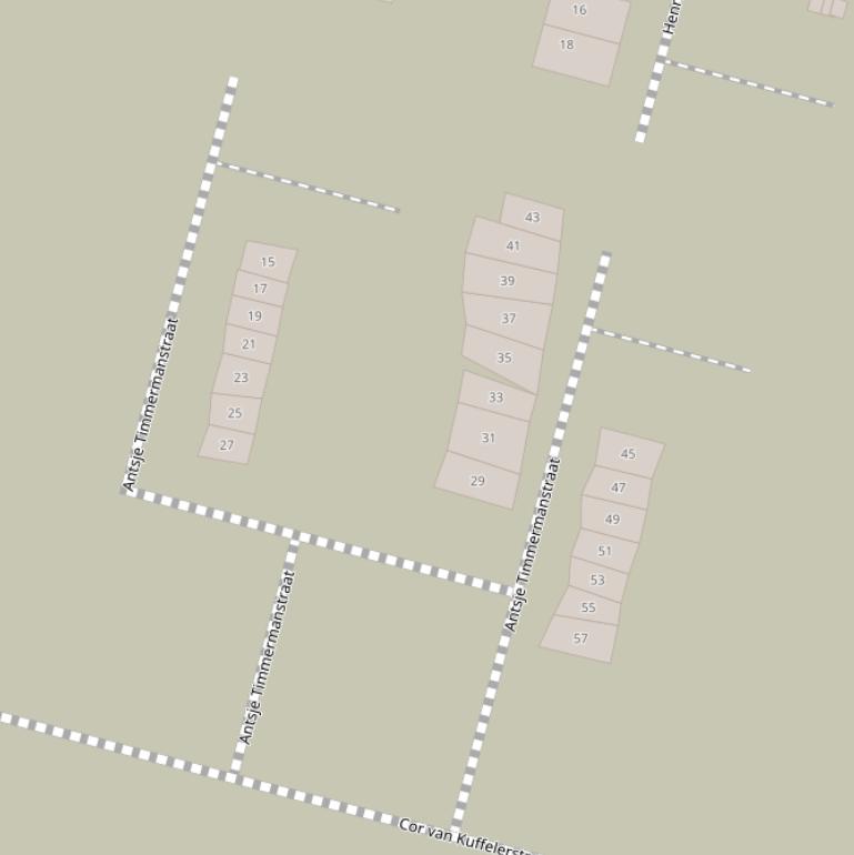 Kaart van de Antsje Timmermanstraat.