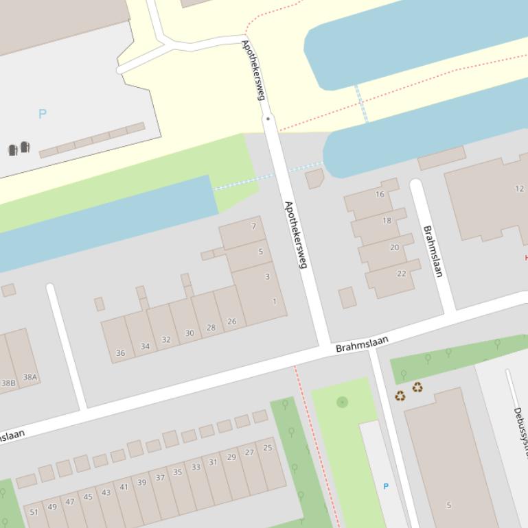 Kaart van de Apothekersweg.