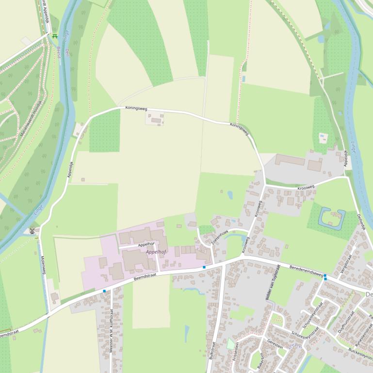 Kaart van de Appeldijk.