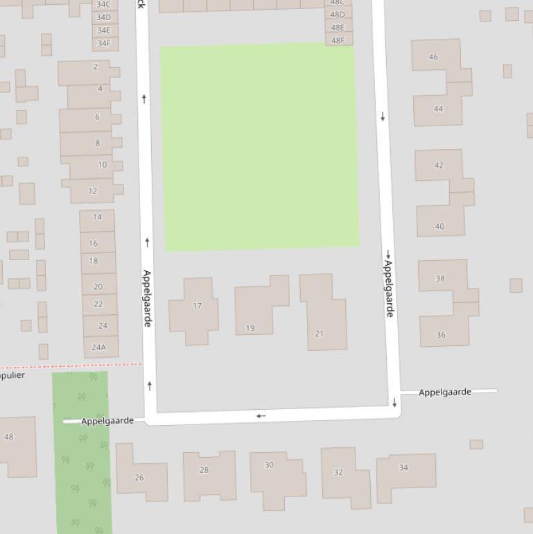 Kaart van  Appelgaarde.