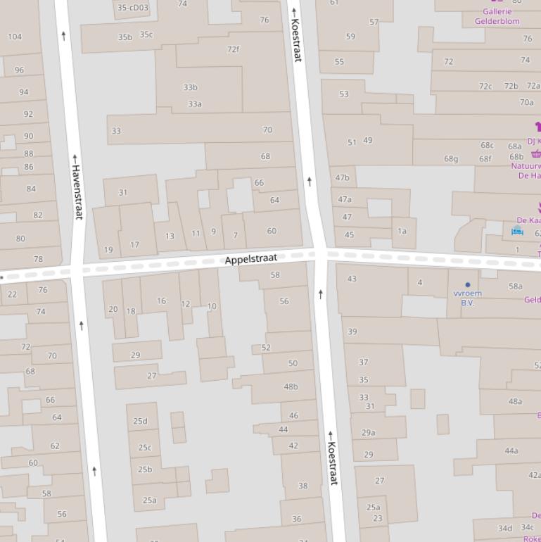 Kaart van de Appelstraat.