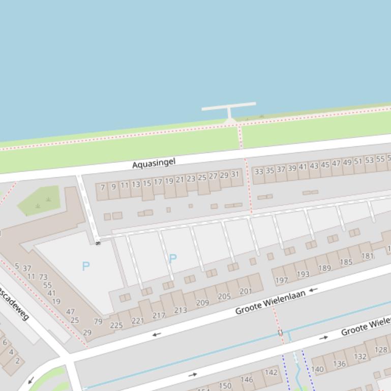 Kaart van de Aquasingel.