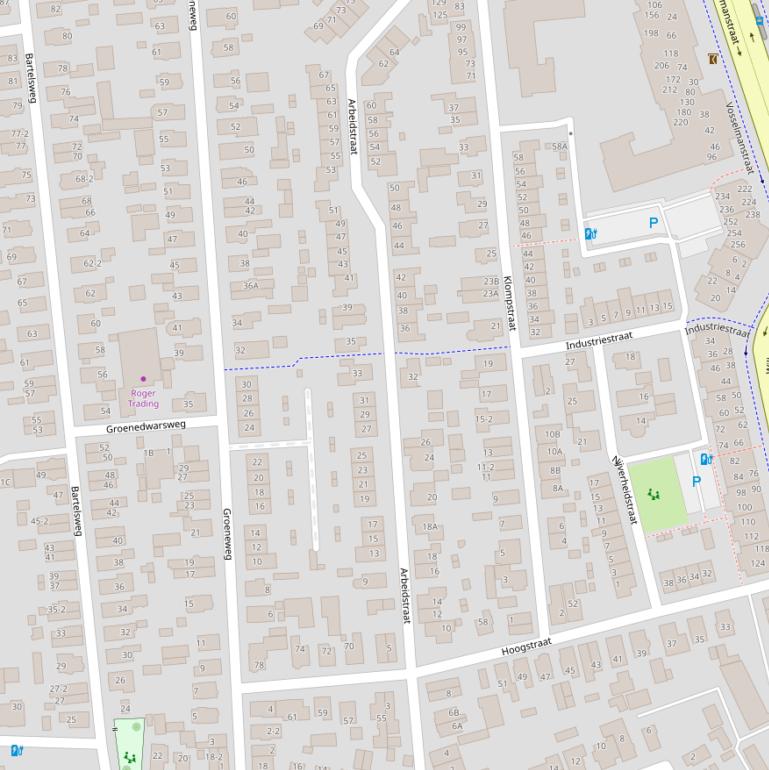 Kaart van de Arbeidstraat.