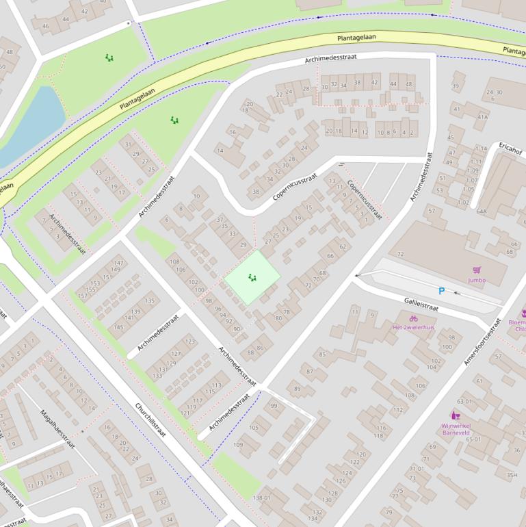 Kaart van de Archimedesstraat.