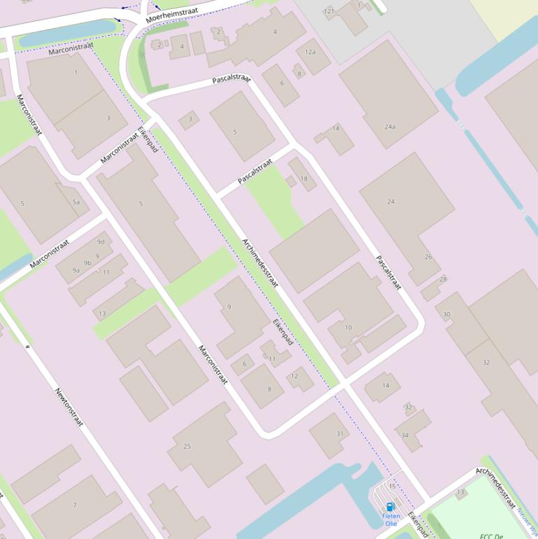 Kaart van de Archimedesstraat.