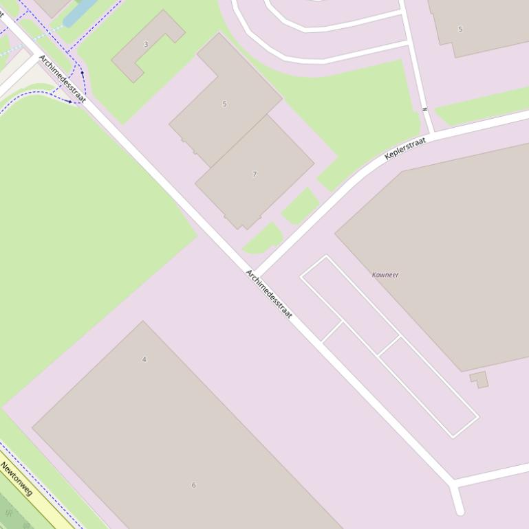 Kaart van de Archimedesstraat.