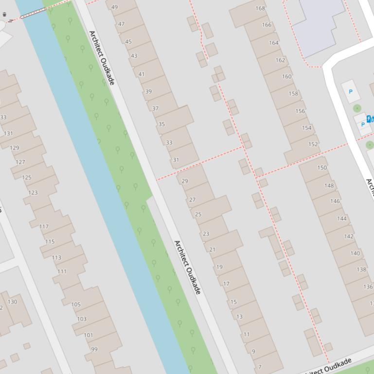 Kaart van de Architect Oudkade.